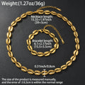 Summer Western ins Stainless Shell Chain Necklace Beach Breeze Clavicle Chain Necklace Bracelet Set Versatile