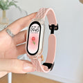 Fits Xiaomi Band 10 / 9nfc Band New 8 / 7 Silicone Diamond Grid 6 / 5 / 4 / 3 Premium Magnetic Buckle Wrist Strap
