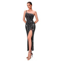 Women's Spaghetti Strap Embellished Tulle Slimming Sexy Classic Evening Gown