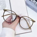 Overseas Light-Changing Blue-Light Glasses Fashionable Trendy Bare Face Glasses Frame Retro Versatile Slender Plano