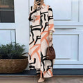 Elegant Long Sleeve Loose Shirt + Pants 2-Piece Set