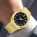 Cross-Border Hit Watch Men Fashionable Formal Luxury Starry Glow Waterproof Steel Band Quartz Watch Factory Direct