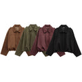 Women's Fall-Winter Casual Batwing Sleeve Loose Jacket + Top 2026 - Olive Green