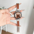 Fits Huawei watchgt4 / 5 Band Summer New gt7 Metal Leather Trim watch4 Watch Band gt3 Women