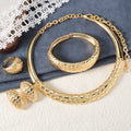 Middle East Dubai Accessory jewelry set Necklace Earrings Set Bracelet Ring Jewelry Set 18k Gold Jewelry Wholesale