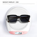 Wood Grain Leg Square Women Sunglasses Premium New Contrast Vintage Sunglasses Men Bare Face Stud Sunshade Glasses