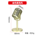 Desktop fake microphone simulation retro liftable old-fashioned microphone model photo studio photo decoration small props