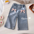Girls' 3D Bow Straight Jeans - Spring/Fall
