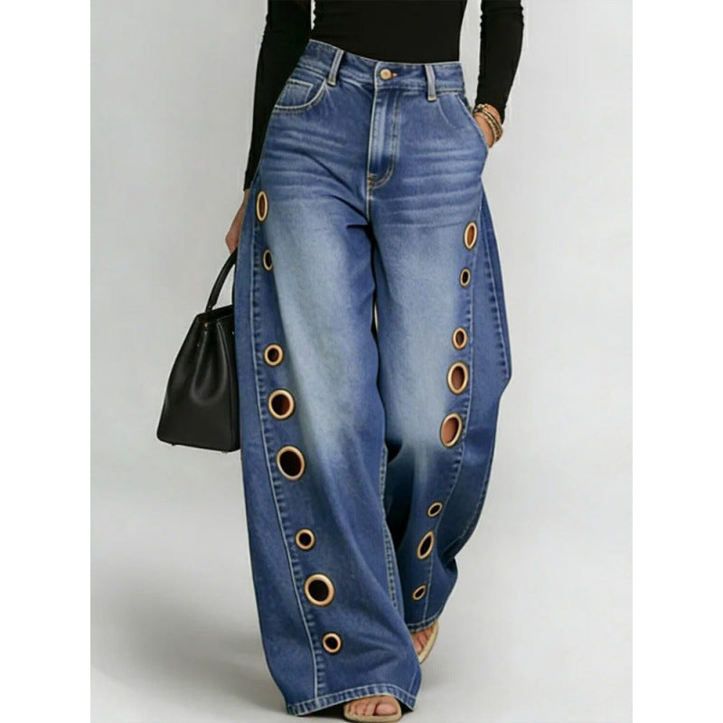 Casual High Waist Loose Wide Leg Pants