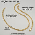 5mm Emperor King Chain Byzantine Square Piece Press Flower Necklace Bracelet Set Men Keel Chain Return Shape Chain Unisex Fine Chain