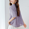 Summer New Chinese Elegant Embroidered Short Sleeve Shirt