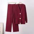 Fall Casual Fashion Cardigan + Pants + Top 2-Piece Set