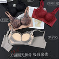 B杯中厚舒适蕾丝3371聚拢无侧骨无钢圈小胸聚拢内衣侧收显大文胸