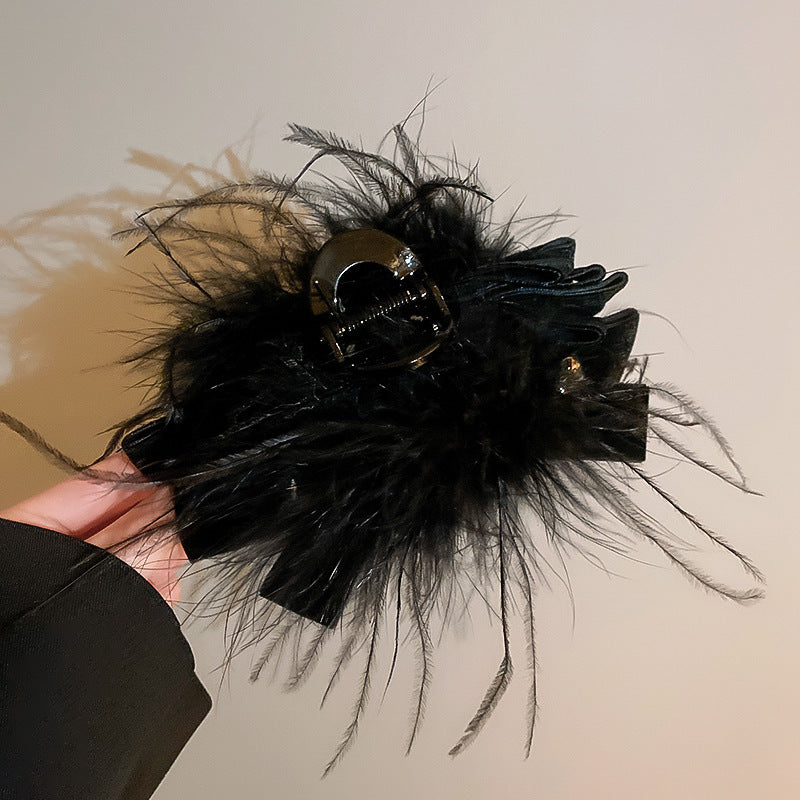 Rhinestone Oval Flower Bell Tassel Hair Clip - view 11