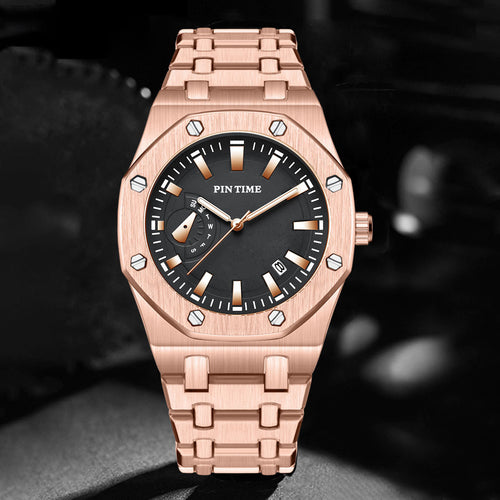 PINTIME Watch Men Mechanical Sports Formal Mens Watch Niche Premium Simple Watch Men Waterproof