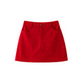 Fall-Winter Fashion Elegant Petite High Waist Skirt + Short Skirt