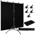 Photography T-shaped background stand 2*1.5 meters T-shaped 150*200CM background curtain set Live broadcast green screen equipment