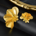 Middle East Gold Keep Color Copper Gold Plated DIY Petal Multi-Layer Petal Half Multi-Bangle Ring Set Overseas Bead Gem