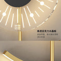 Living room light luxury creative clock wall lamp bedroom bedside background wall lamp technological style decoration charging without wiring