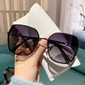 Women Sunglasses Sir Trendy New Polarized Sunglasses Sun-Proof Fashionable Influencer Style Tea Premium UV-Proof