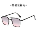 2022 New Overseas Pair Bridge Men Sunglasses Square Frame Metal UV-Proof Sunglasses Outdoor Sunshade Glasses Wholesale
