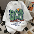 2025 summer youth men's short-sleeved t-shirt trendy casual fashion half-sleeved tops bottoming shir