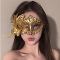 黑色花朵面具假面舞会装扮道具晚会年会半脸面具眼罩化妆之夜面罩