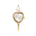 Cross-Border Export Niche Light Luxury Simple Influencer Breeze Heart Pearl Bangle Watch Open End Bracelet Quartz Watch