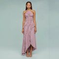 Ruched Bandeau Backless Dress - Sexy Halter Neck Summer Evening Dress Women