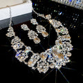 Sophie Paris World Flower Bloom Full Diamond Heavy-Duty Teardrop Jewelry Set Wedding Banquet Luxury Necklace Light Luxury Niche Necklace