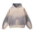 ARTIE Men's Fall/Winter 360G Washed Distressed Spray-Dye Frayed Edge Hoodie