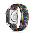 For appleiwatch Watch Band s5678 Third Gen Stretch Jacquard Leopard Apple Nylon Woven Single Row Band