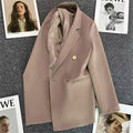 Women's Fall Korean Elegant Waist-Tie Blazer 2026 - Coral