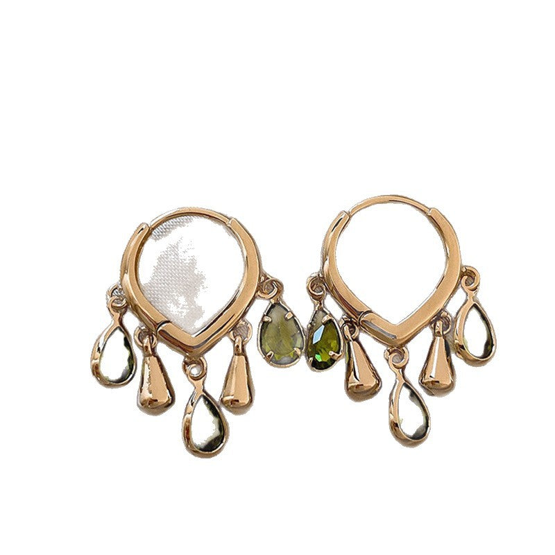 Bohemian Teardrop Tassel Clip-On Earrings - view 5