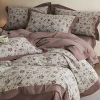 Evening Crabapple Tale / 1.5m Bed - 4-Piece Flat Sheet - Fits 200x230cm Duvet
