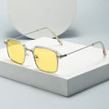 Retro Square Men Browline Frame UV-Proof Sunglasses Day/Night Driving Photochromic Night Vision Goggles