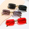 Metal Leopard Leg Ocean Lens Overseas Rimless Women Sunglasses Style Premium Cheetah Square Hot Girl Sunglasses