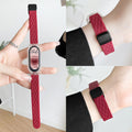 Fits Xiaomi Band 10 / 9nfc Band New 8 / 7 Silicone Diamond Grid 6 / 5 / 4 / 3 Premium Magnetic Buckle Wrist Strap