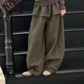 Girls' Solid Base Layer Vest Flap Back Wide-Leg Pants Set