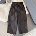 Summer New Chinese Retro Jacquard Loose Elastic Pants