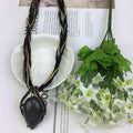Overseas Accessory Western Retro Bohemian Ethnic Style Teardrop Cat-Eye Stone Sweater Chain Fashionable Necklace Accessory
