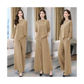 Fall Casual Elegant Wide Leg Pants + Skirt Pants 2-Piece Set