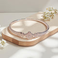 New Simple Bangle Four Leaf Clover Mini Set Crystal Western Light Luxury Trendy Bangle Crystal Lucky Flower Bracelet Hand Jewelry Item