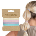 Eco Re Student With Machine Cotton No Connect Seam Wool Scarf Ring Fine Elastic Band Macaron Head Jewelry Hair Tie Hair Tie Customizable
