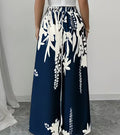 Spring-Summer Casual Fashion Printed Wide Leg Pants + Pants