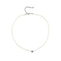 Export Overseas New Personality Simple Short Pearl Heart Choker Fashionable Retro Clavicle Chain Necklace N6305