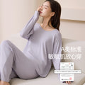 A类莱赛尔女士睡衣套装家居服10A级抑菌休闲舒适女生圆领长袖长裤