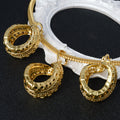 EU/US Import Bestseller Cutout 3D Asymmetric Round Half-Round Hoop Necklace Light Luxury Personality Elegant Set