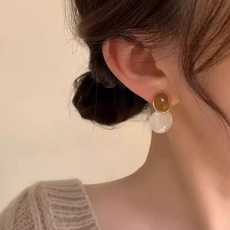 Vintage Gold-Tone Stud Earrings - view 3
