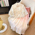 Women's New Chinese Retro Qipao Dress 2-Piece Set 2026 | Elegant Summer Dress - Pink